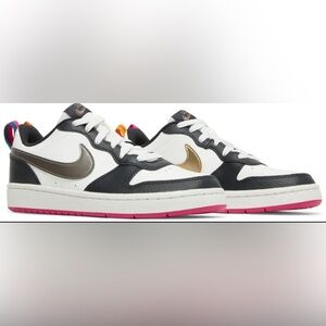 NIKE Court Borough Low 2 SE GS Summit White Pink Prime Sneaker 6.5Y / 8 women’s